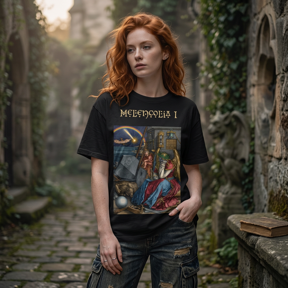 Melencolia I Albrecht Dürer Occult Art T-Shirt | Hermetic Hideaway | Gold