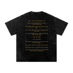Black t-shirt on a white background
