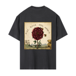 Dat Rosa Mel Apibus alchemical rose occult art t‑shirt black