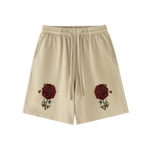 Dat Rosa Mel Apibus alchemical rose occult art shorts flat lay